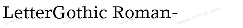 LetterGothic Roman字体转换
